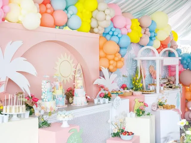Pastel birthday celebration