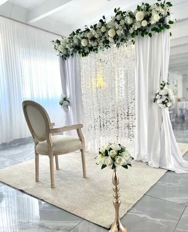 White floral Nikkah setting
